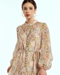 SIXDO Voile Flared Dress for Women